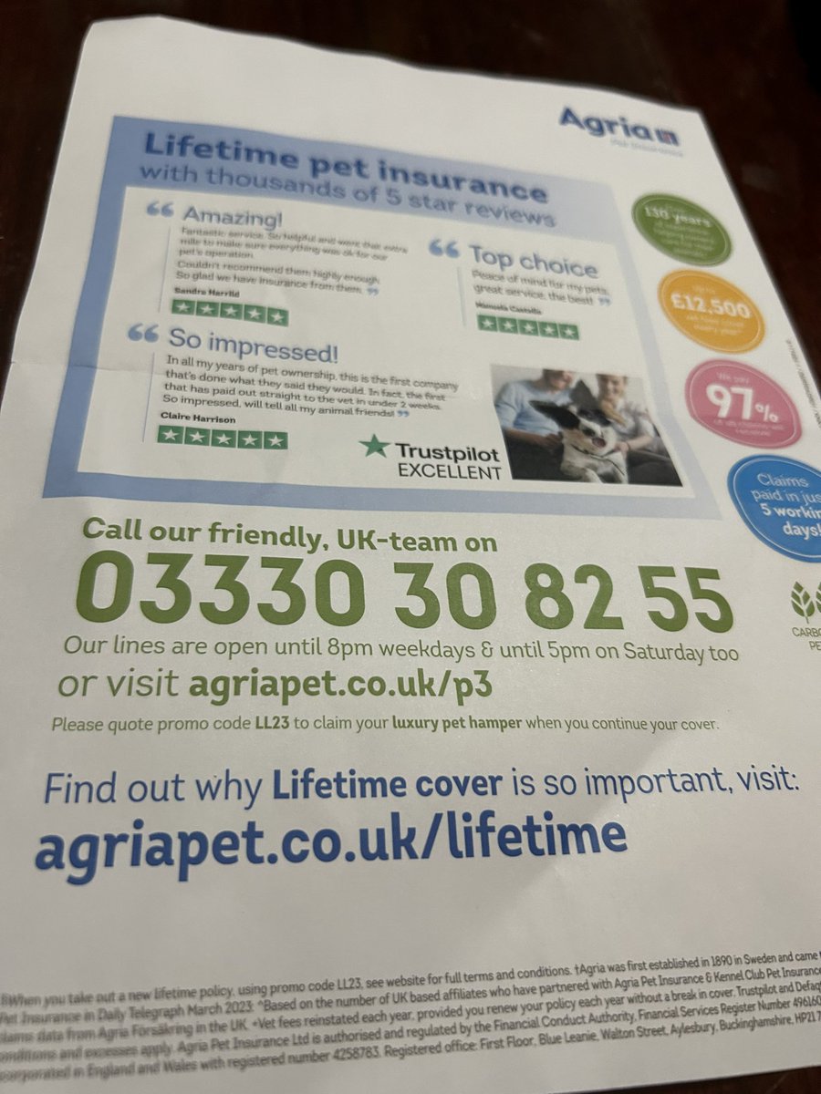 mkaf89's tweet photo. @AgriaPetUK Just wondering what your actual opening hours are? Same letter two different times and your phone lines state differently ? #confused https://t.co/eaIcZIxmUB