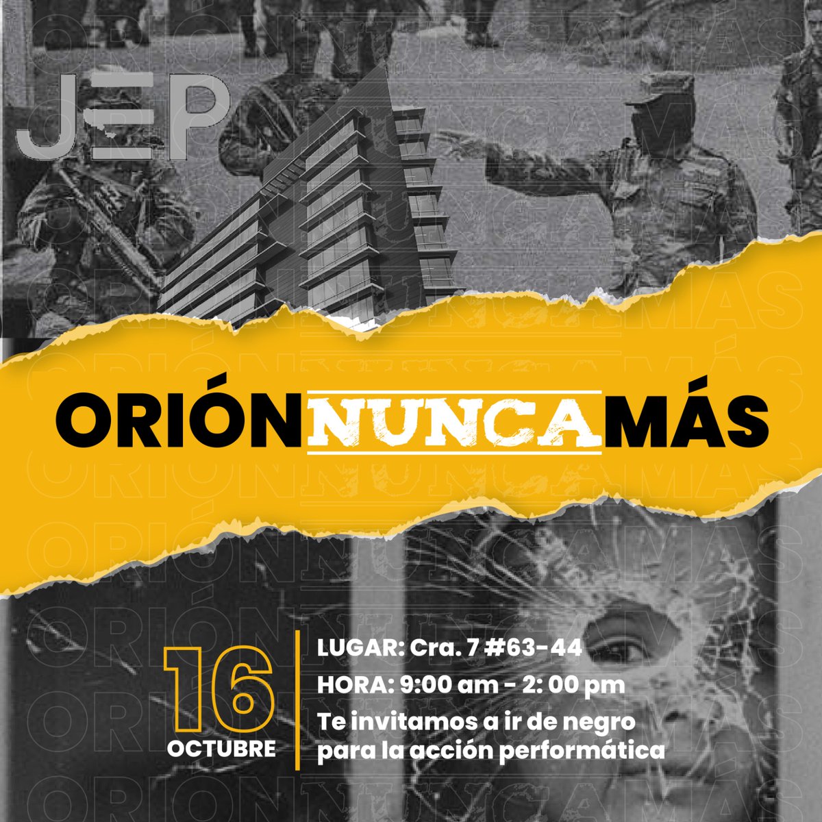 Acompáñanos en esta acción artística y performática de memoria, en apoyo a las víctimas de la operación Orión.
21 años Orión Nunca Más.
Juntemos fuerzas creadoras de memorias, armonías en búsqueda de la verdad.
#MontoyaDigaLaVerdad #EscombrerasNuncaMás #OriónNuncaMás