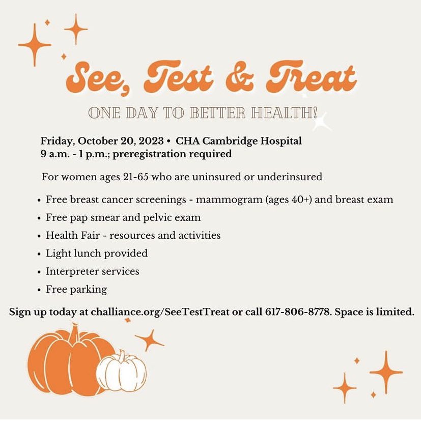 One Day to Better Health: October 20th <a href="/challiance/">Cambridge Health Alliance (CHA)</a>  <a href="/CAPFndn/">CAP Foundation</a> <a href="/eva_wojcik/">Eva Wojcik, MD</a>