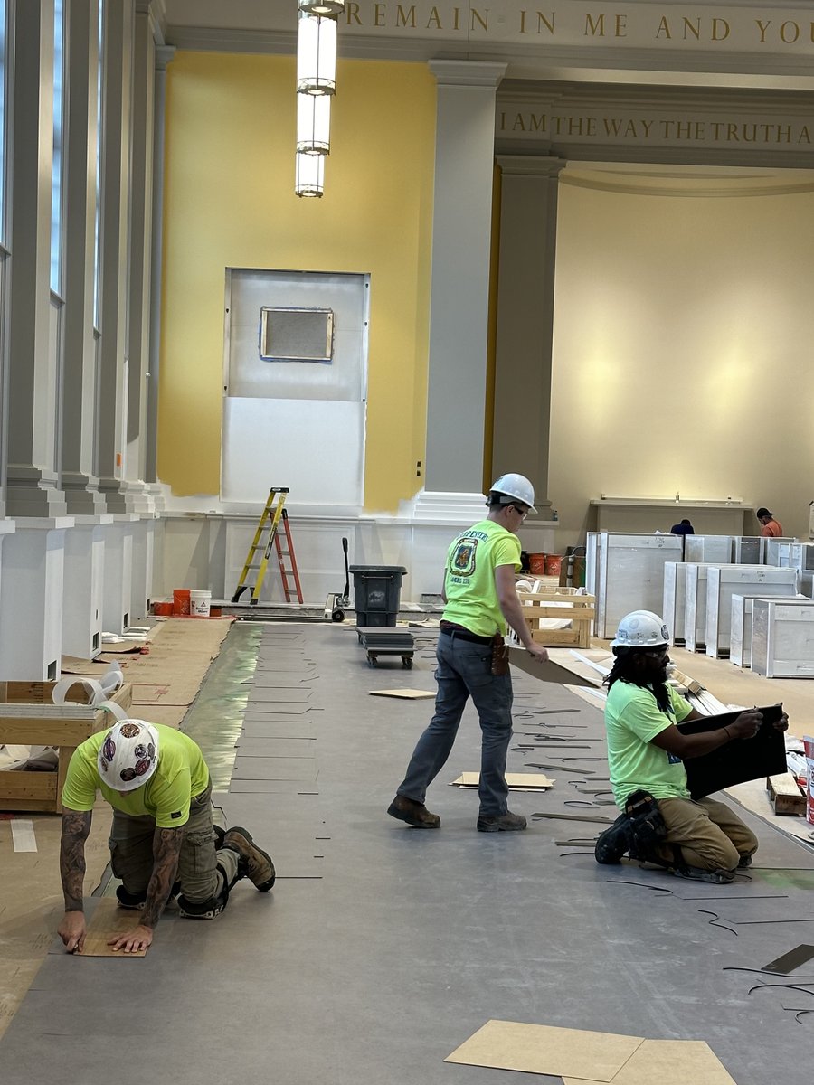 MidAmCarpenters's tweet image. #Local237 members are working on renovations at the St. Jude Church in Peoria, IL. Giving much-needed renovations to the House of the original carpenter! 😉 #UnionStrong #MidAmCarpenters #Floorlayers