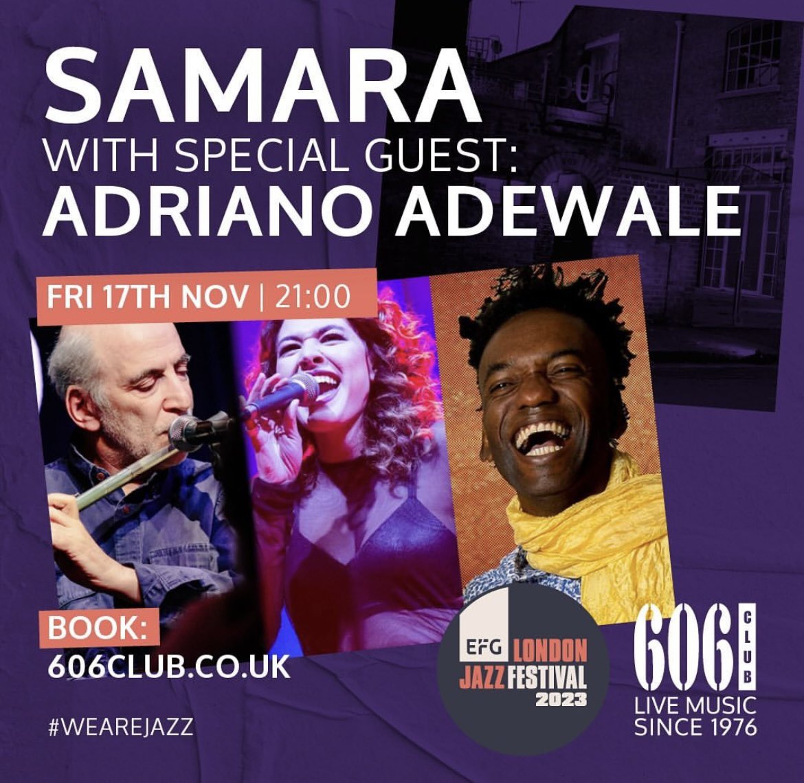 Can’t wait for this!! <a href="/606jazzclub/">606 Club</a> <a href="/LondonJazzFest/">EFG London Jazz Festival</a> 🎵🎶😊😎
