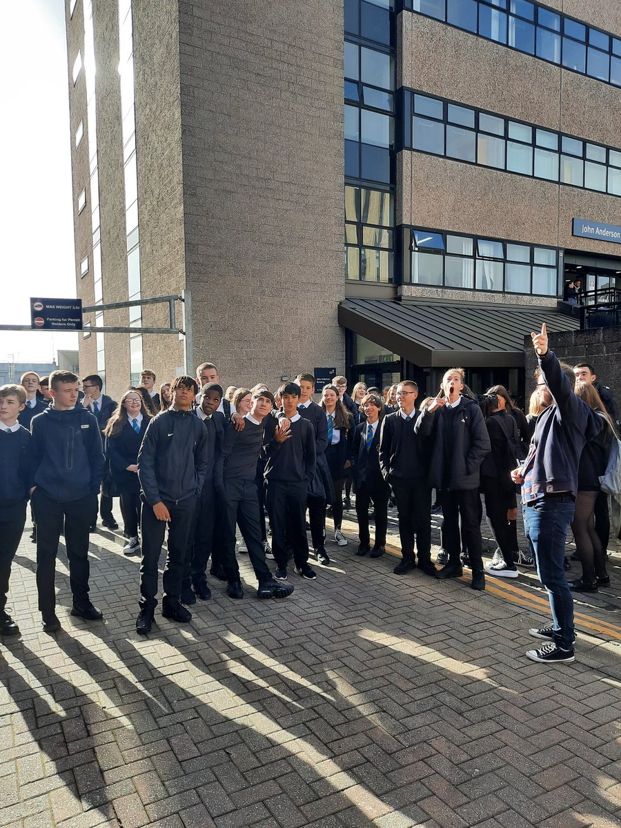 A fantastic day <a href="/UniStrathclyde/">University of Strathclyde</a>  with our S4 mathematicians. Two maths workshops and a tour of the campus. Thank you <a href="/jonriddledevlin/">Jon Devlin</a> 
<a href="/OLHSCumbernauld/">OLHS Cumbernauld</a> #theourladysway