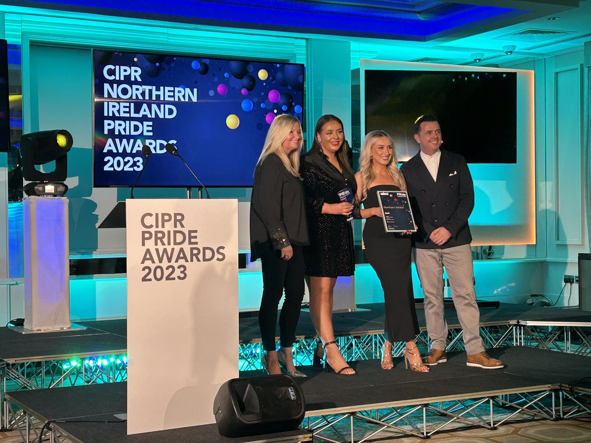 SpotRachel's tweet image. #PR industry award winners coming in thick and fast at tonight’s brilliant @CIPR_Global @CIPR_NI #PRideNI Congrats to PR professionals from across the Northern Ireland community 👏🏻👏🏻 Going to to be a fierce after show party 🍻🥂