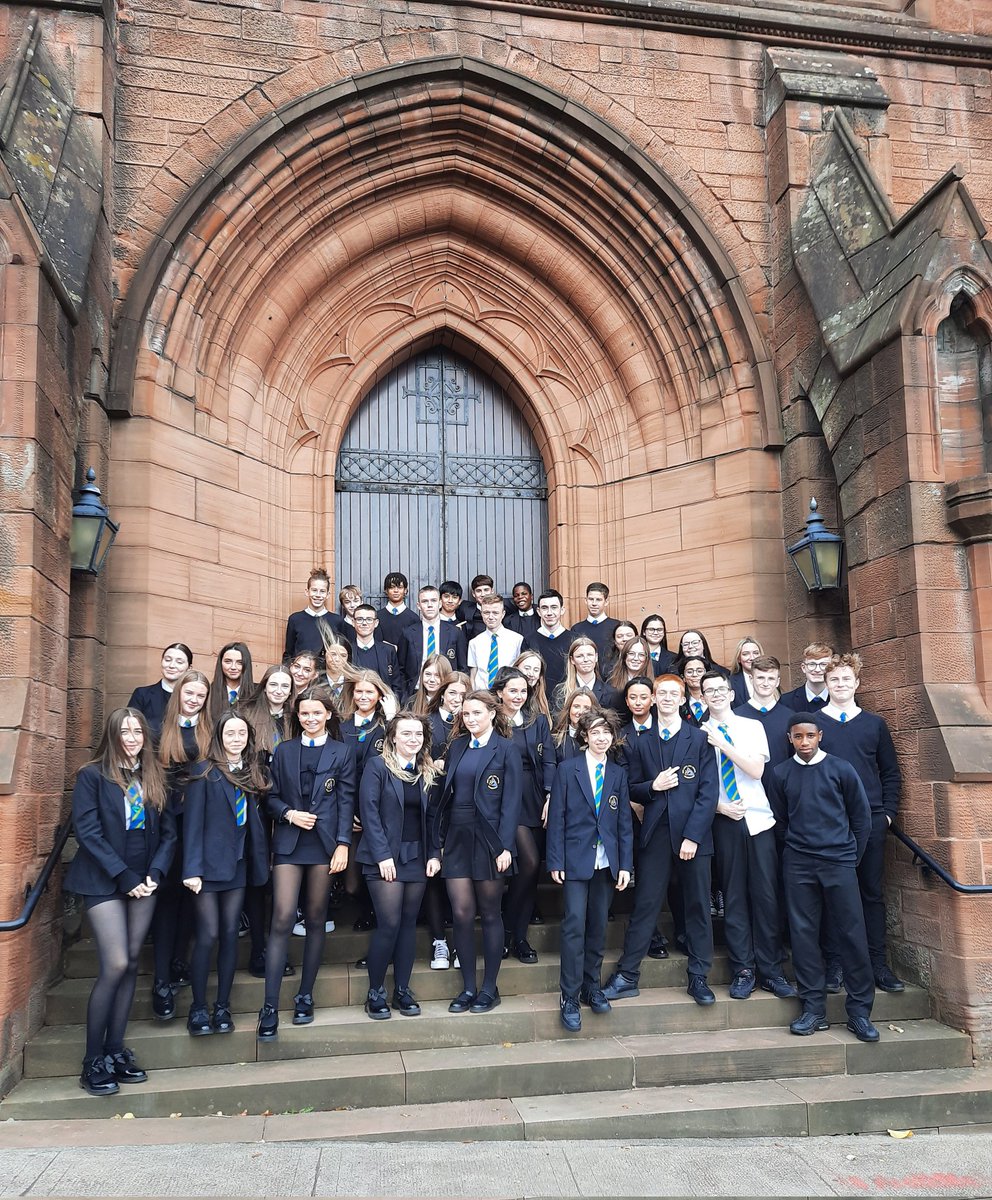 Our S4 mathematicians outside Barony Hall <a href="/UniStrathclyde/">University of Strathclyde</a> as part of campus tour. We predict some day we'll see some of them back there celebrating success!! <a href="/OLHSCumbernauld/">OLHS Cumbernauld</a> <a href="/jonriddledevlin/">Jon Devlin</a> #theourladysway