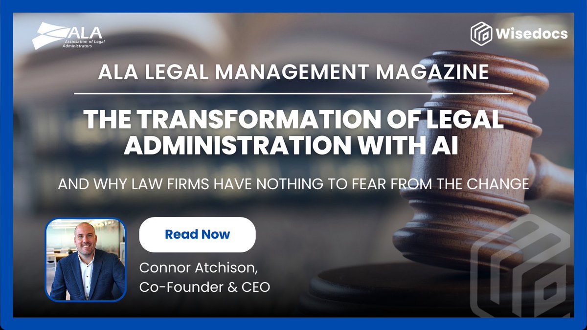 In the October issue of @ALABuzz #LegalManagement Magazine, our CEO @ConnorAtchison_ delves into the evolving landscape of #LegalAdministration powered by AI. ⚡
Learn how #AI is reshaping the future of legal #Workflows at the link below. ⚖ 💼
👉 alanet.org/docs/default-s…