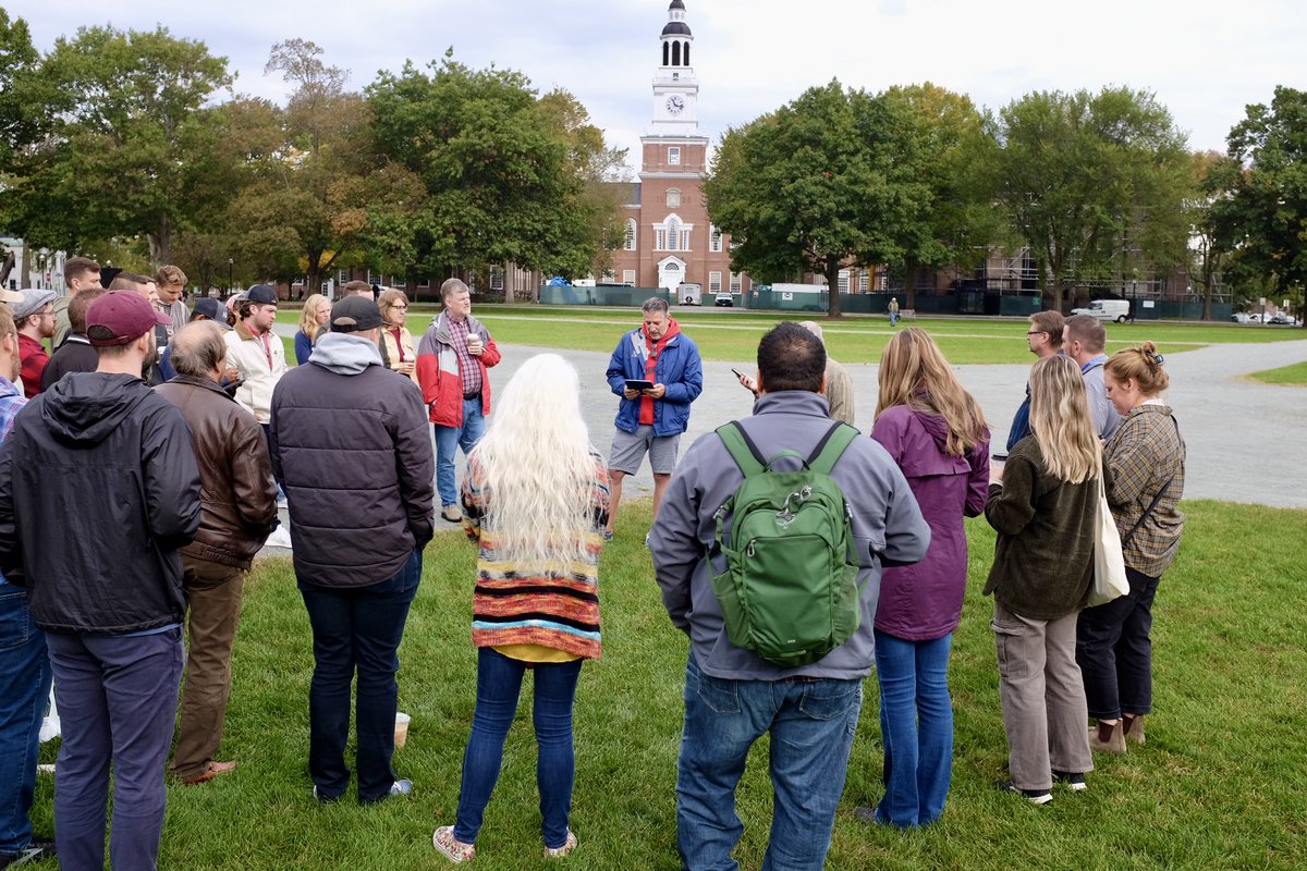 MBTS's tweet photo. New England Study Tour | Day 5

🎓 @jaredcwilson lectured on 21st Century Ministry from the campus of Dartmouth College
⛪ @ThomasSKidd taught on George Whitefield's legacy from the very pulpit he rests beneath
🍃 Students met with an MBTS alum who recently planted a church in NE https://t.co/xoo5FX3Hd2