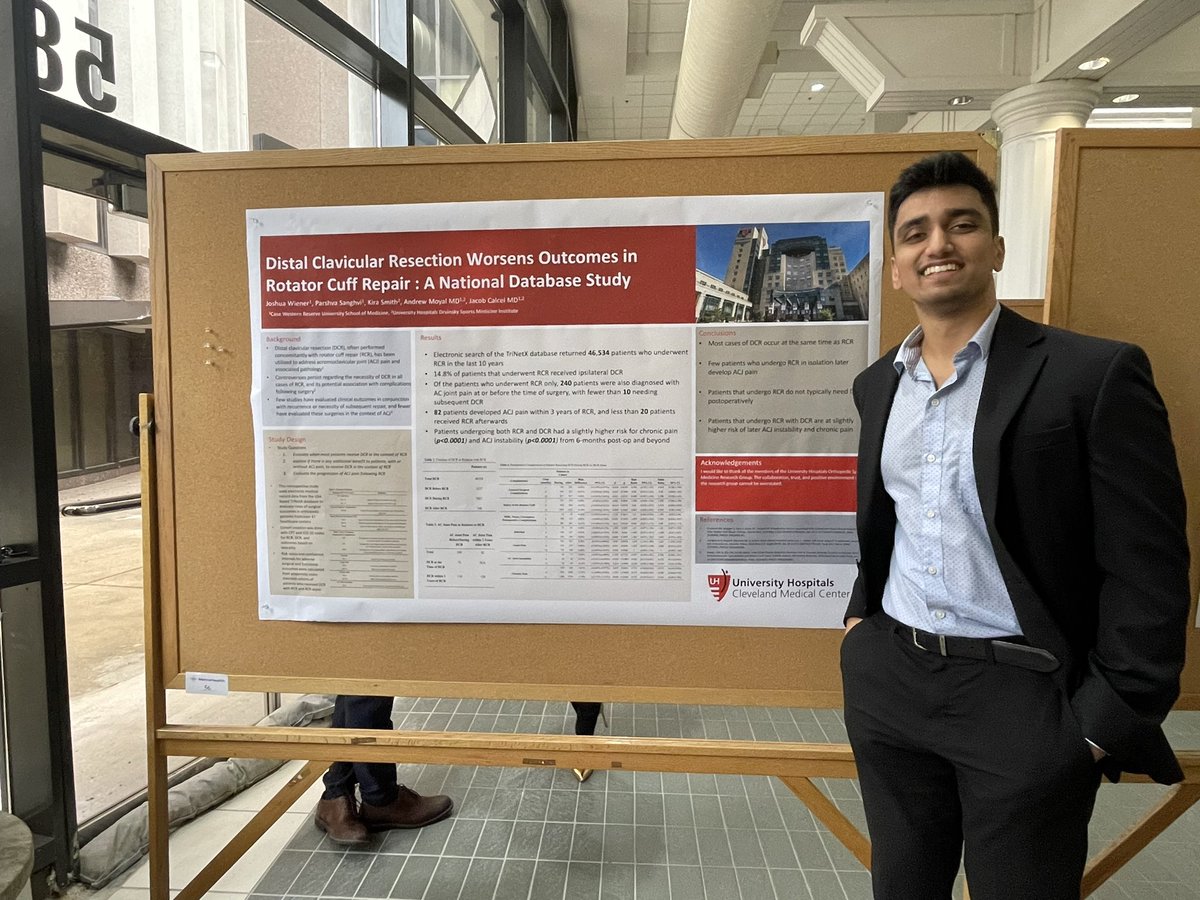 ParshvaMed's tweet photo. Had a great time presenting on Epidemiology of Knee Injuries and Necessity of DCR during Rotator Cuff Repair Surgery today at #metrohealth Research Day! #orthotwitter https://t.co/rSyWun72xL