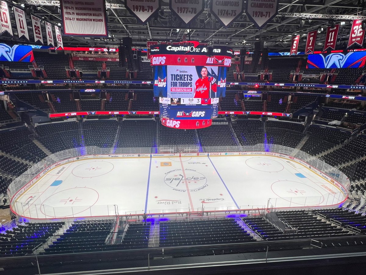 Can’t wait for this place to be rocking tonight. @Capitals hockey is back! 🏒 🚨 🥅