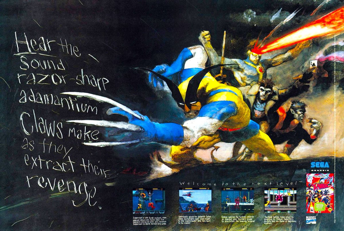 RetroGamerArt's tweet image. X-Men / Sega Genesis / Mega Drive (1993)