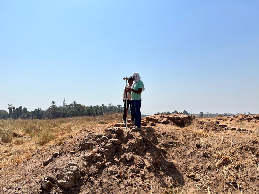 Training by @OPNARP at Karnak for 12 Archaeologists in collaboration with the German Archeaological Institute, and Ministry of Tourism and Antiquities.