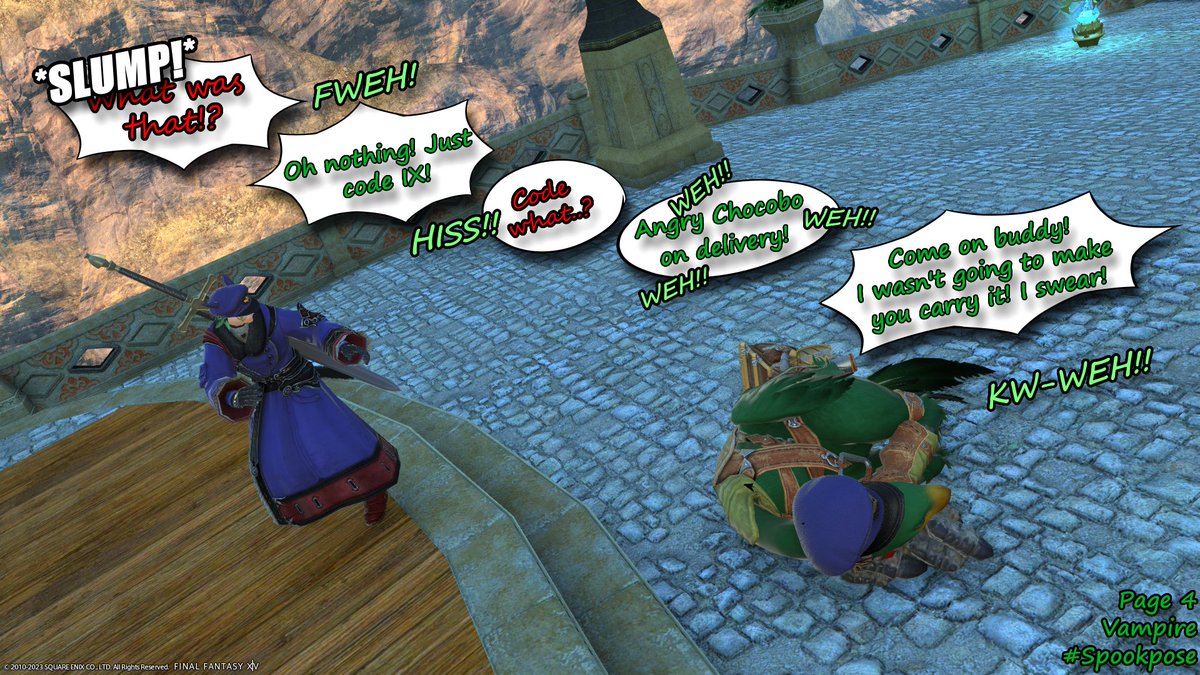 Wedgebuncle's tweet photo. Day 13: Vampire
Wedge actually has no issues when it comes to vampires. Especially when they are as nice as Exoh :)
#Spookpose #spookyposetober #ffxivgposers https://t.co/fvrn0vRXjL