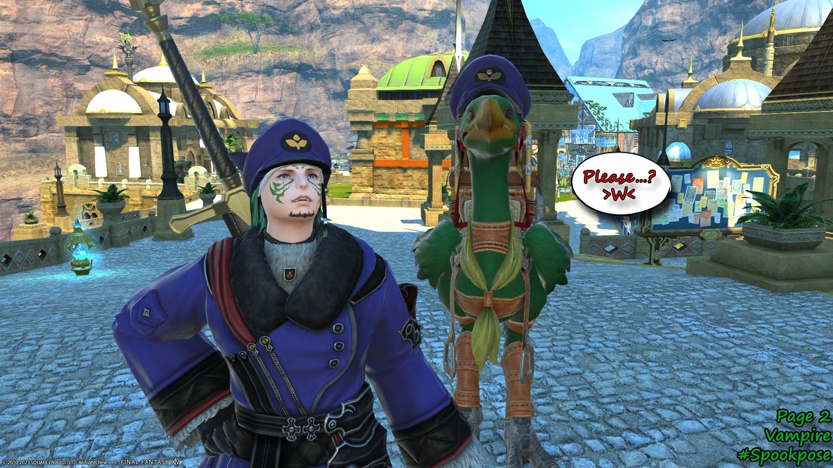Wedgebuncle's tweet photo. Day 13: Vampire
Wedge actually has no issues when it comes to vampires. Especially when they are as nice as Exoh :)
#Spookpose #spookyposetober #ffxivgposers https://t.co/fvrn0vRXjL