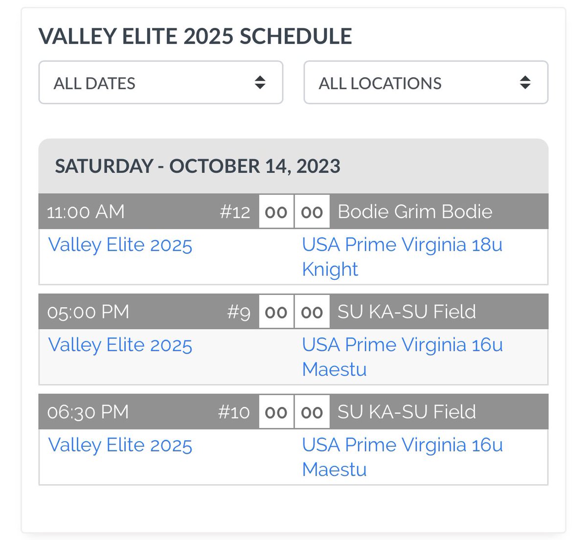 Valley Baseball Scout (@valleybsblscout) on Twitter photo Weekend rotation
<a href="/SUHornetsBB/">SU Baseball</a>
Sat
11:00 AM BG
SP Braylon Brooks (2027)
RP C.R. Taylor (2027)
5:00 PM SU
SP Zack Rankin (2025) <a href="/ZRankin2025/">Zachary Rankin</a>
RP Xavier Banks (2026)
6:30 PM SU
SP Drew Hawkins (2025) <a href="/DrewHawkin70396/">Drew Hawkins</a>
RP Colin Root (2026) <a href="/root_colin7/">Colin Root</a> Weekend rotation
<a href="/SUHornetsBB/">SU Baseball</a>
Sat
11:00 AM BG
SP Braylon Brooks (2027)
RP C.R. Taylor (2027)
5:00 PM SU
SP Zack Rankin (2025) <a href="/ZRankin2025/">Zachary Rankin</a>
RP Xavier Banks (2026)
6:30 PM SU
SP Drew Hawkins (2025) <a href="/DrewHawkin70396/">Drew Hawkins</a>
RP Colin Root (2026) <a href="/root_colin7/">Colin Root</a>