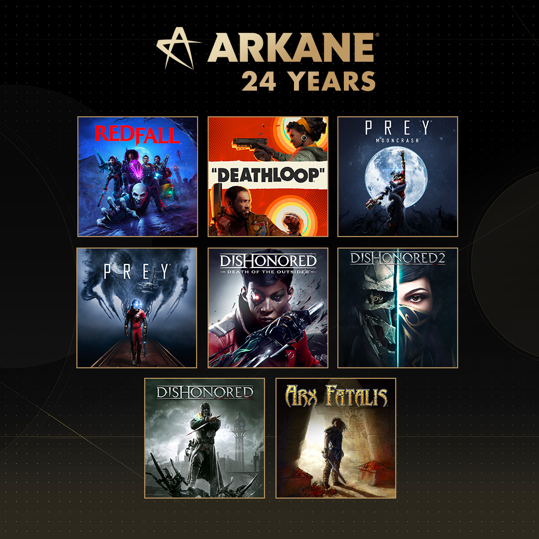 This month marks the 24th anniversary of Arkane Studios first opening its doors. Thanks to our passionate players around the world who have humbled us by spending so much time in our worlds! Can't wait to show you more!