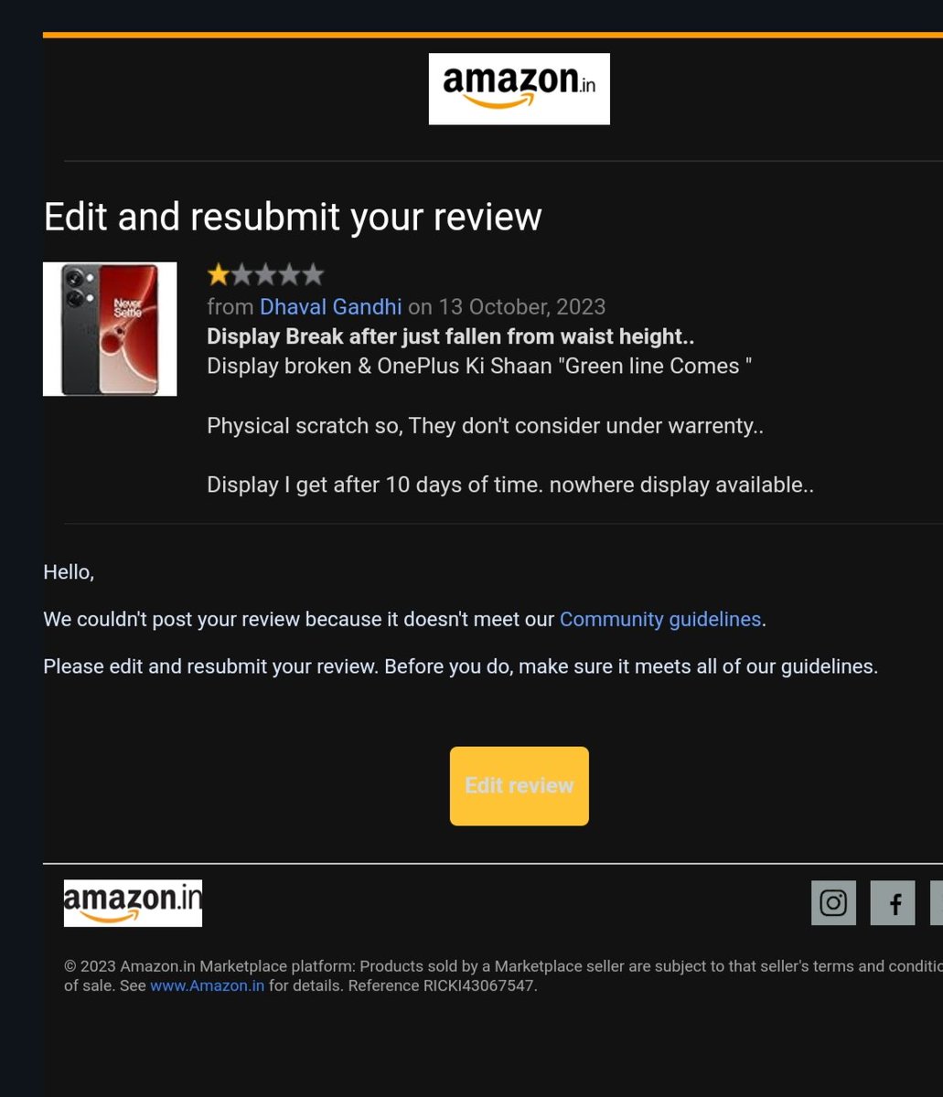 dhaval024's tweet photo. How we get positive reviews everywhere @OnePlus_Support #OnePlus https://t.co/6BbvSzvkPL
