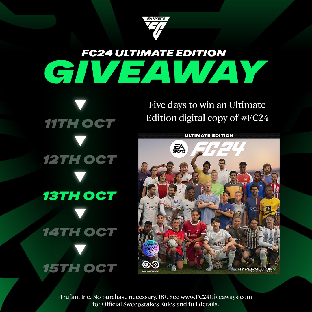 EASPORTSFCPro's tweet image. Gear up for an epic #FCPro season with the #FC24 Ultimate Edition 😎

FC24Giveaways.com