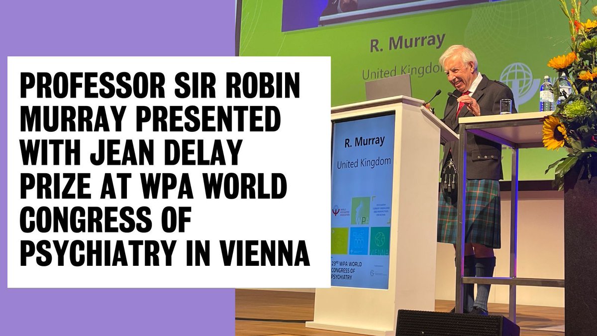 Institute of Psychiatry, Psychology & Neuroscience (@kingsioppn) on Twitter photo Professor Sir Robin Murray was presented with the Jean Delay Prize at the <a href="/WPA_Psychiatry/">World Psychiatric Association (WPA) wpanet.org</a> World Congress in Vienna. Presented every three years, the prize is the highest academic honour that the WPA can give.#IoPPN
š·: Prof. Anton Grech, Head of Psychiatry, University of Malta Professor Sir Robin Murray was presented with the Jean Delay Prize at the <a href="/WPA_Psychiatry/">World Psychiatric Association (WPA) wpanet.org</a> World Congress in Vienna. Presented every three years, the prize is the highest academic honour that the WPA can give.#IoPPN
š·: Prof. Anton Grech, Head of Psychiatry, University of Malta