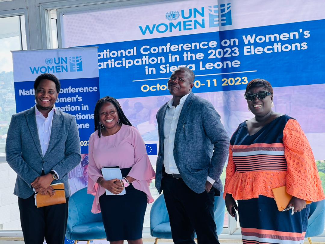 UNWOMEN_SL's tweet image. @UNWomen_SL #heforshe strategy was interrogated in the promotion of Women's Political Participation. Participants underscored the important partnership role of men in Sierra Leone Elections in support of women. 
#ChangeWomenWant
 #SierraLeone