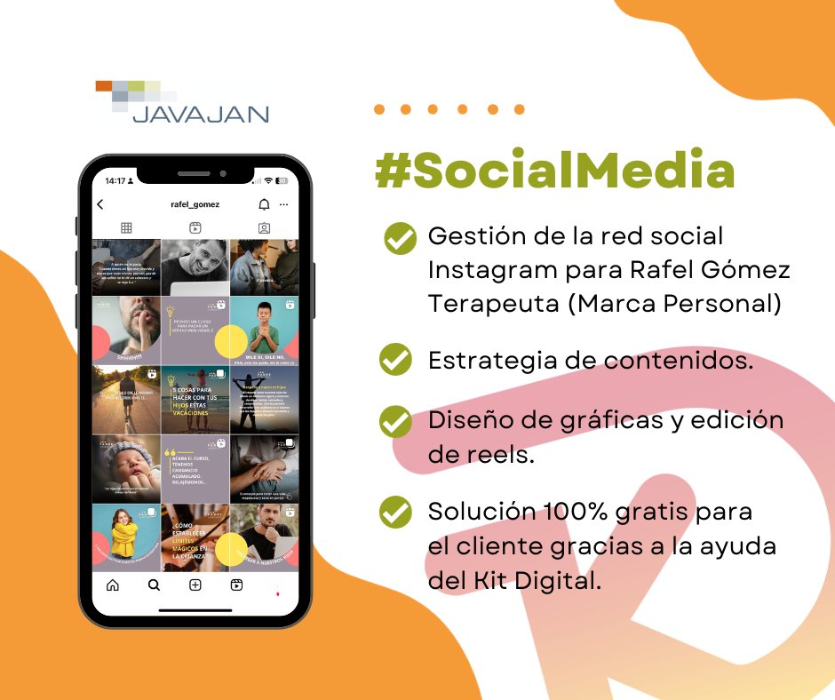 javajan's tweet image. Nos enorgullece ser parte de proyectos como el de Rafel Gómez, un profesional que confió en #Javajan para que llevemos adelante la gestión de sus #RedesSociales a través de la subvención del #KitDigital... Y tú, ¿Ya solicitaste tu ayuda? ¡Contáctanos!