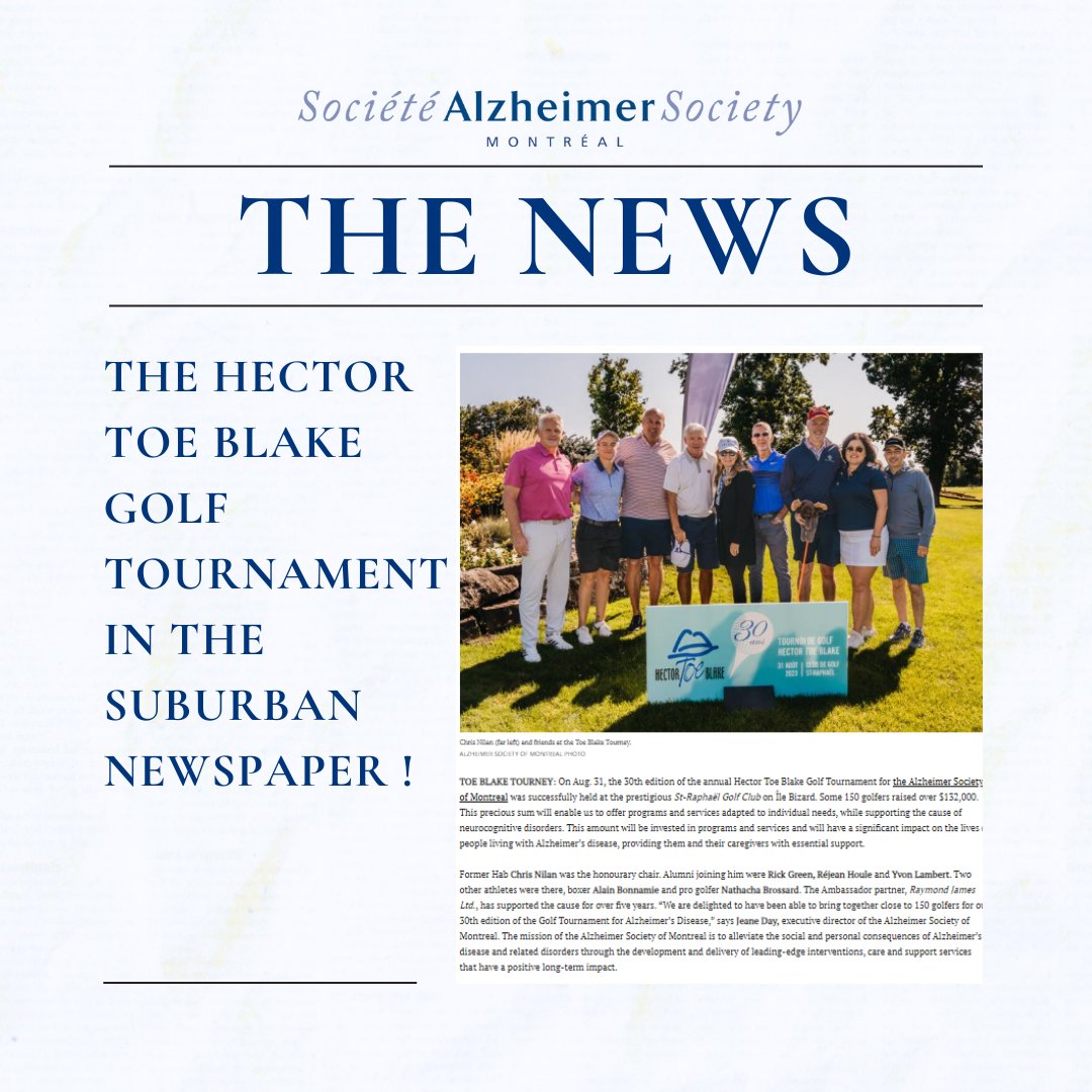 📣The Hector Toe Blake Golf Tournament in the Headlines of  <a href="/TheSuburbanNews/">The Suburban</a> ! Check out the article here : bit.ly/3LU8SF2