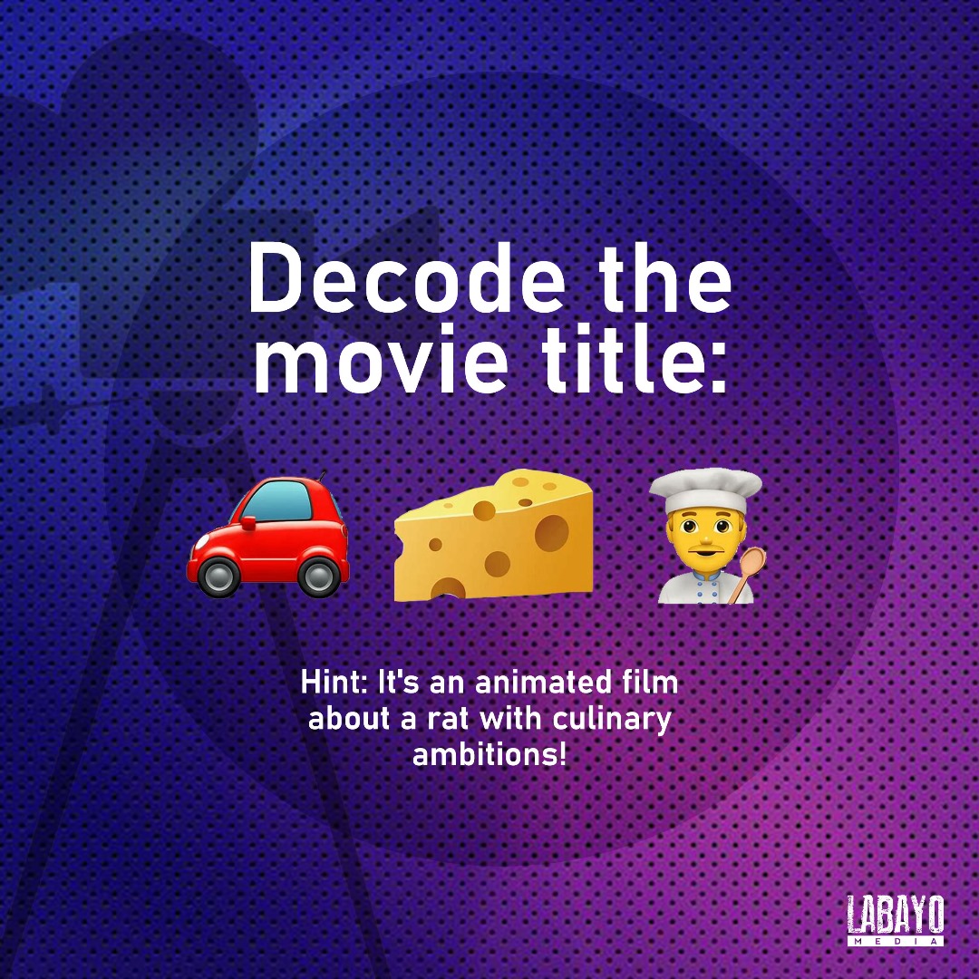 Can you guess the movie based on emojis?
#emojichallenge 
#labayotrivia #FridayVibes
@augustHenr @Benjamin_Watch @blavk__print @AfroBloggers @tikiajoella @ThaPriestMusic