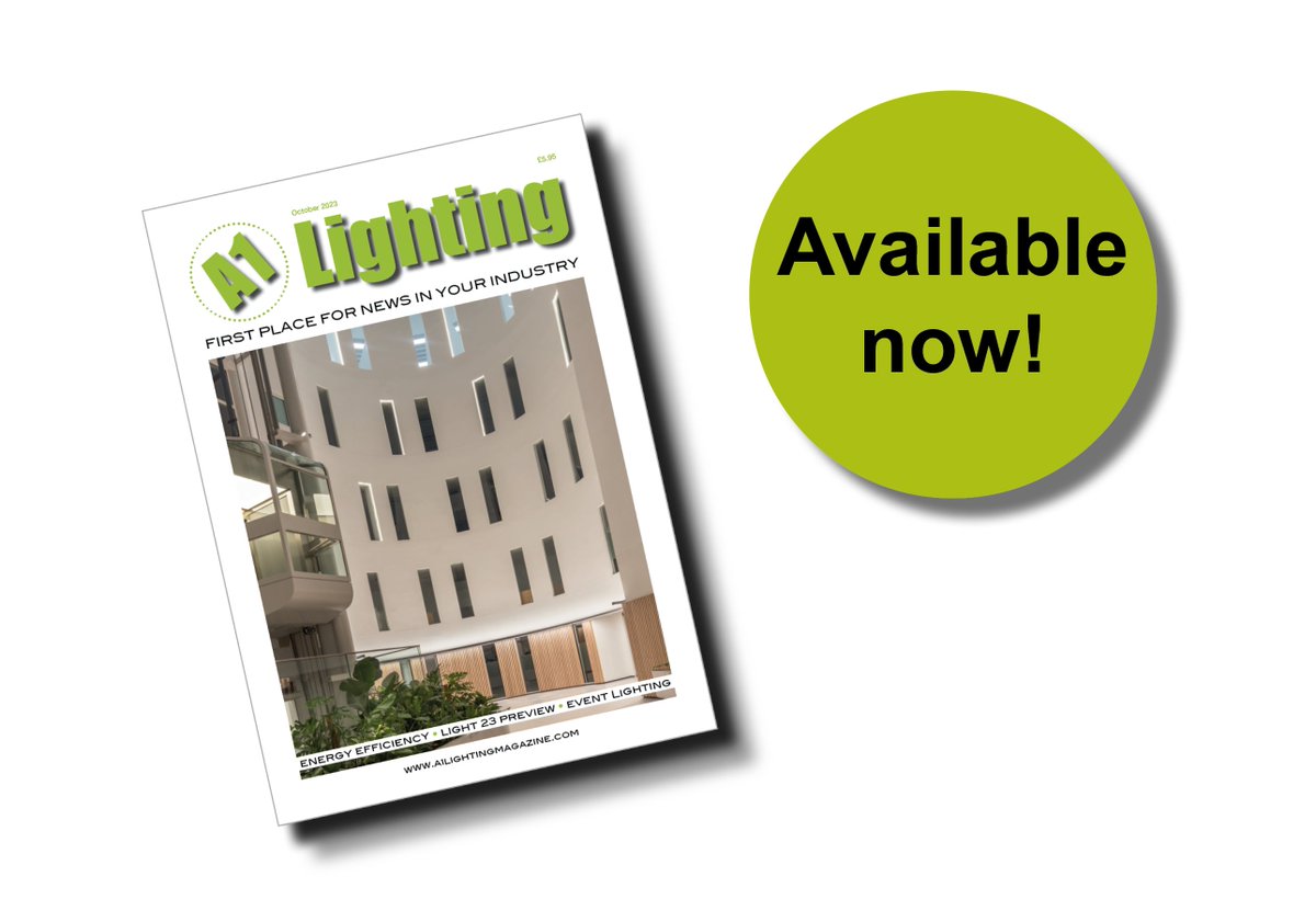 A1lightingmag's tweet photo. The October 2023 issue of #A1Lighting is here!💡

Read the digital edition online now ➡️ https://t.co/XwZQwTzEOP

Features include Energy Efficiency, a preview of #LiGHT23, Event Lighting, #CircularLightingLive23 Round-up, plus much more!    

#lighting #A1LightingMagazine https://t.co/Y8ORl0jklA