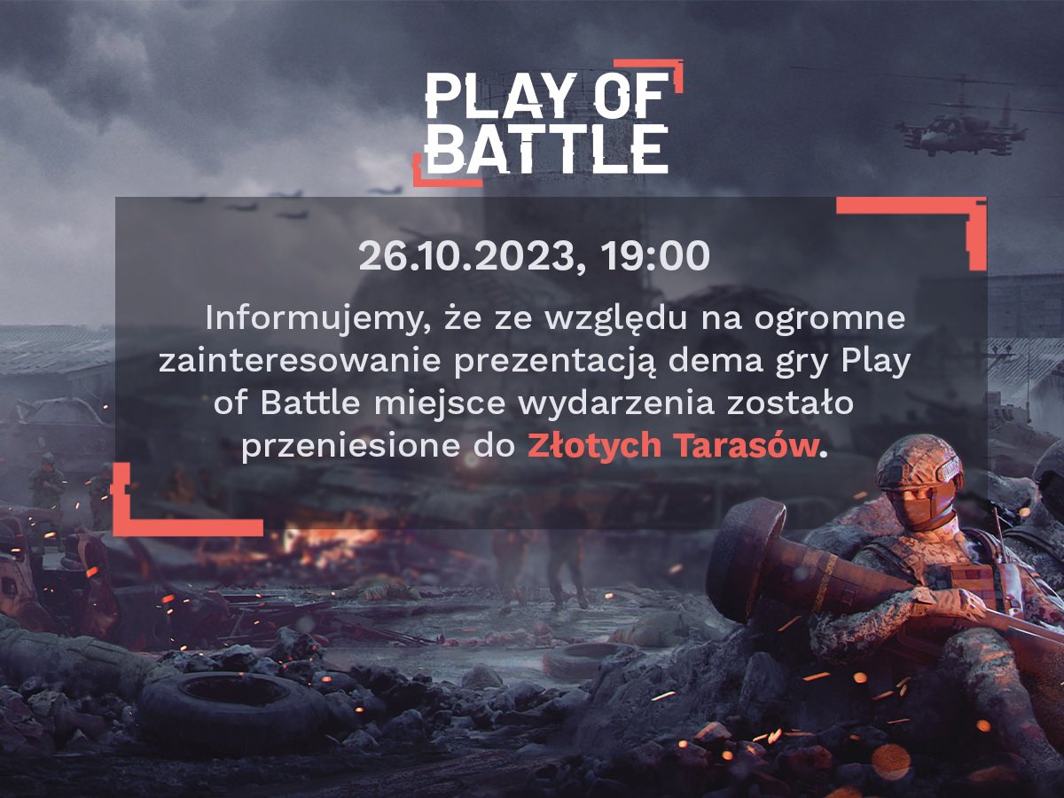 playofbattle's tweet photo. Nasze wydarzenie już niebawem:) https://t.co/j4zKuXlZMY