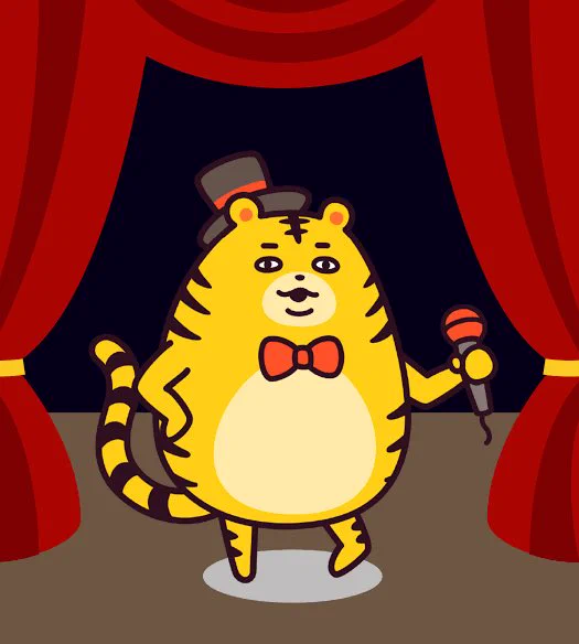 Taiga-san, a dapper tiger from Toranomon, Tokyo, is the mascot for the anime channel AT-X. 