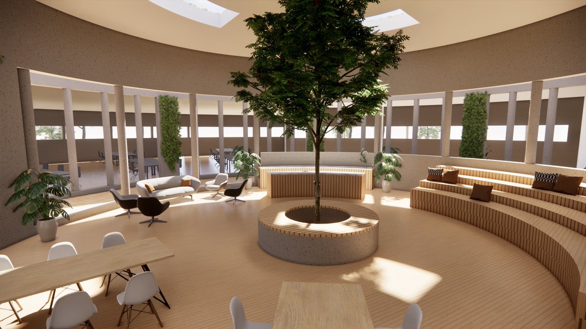 Embracing collaboration to promote innovation.
 
We are elated to unveil this concept visual of a new collaborative workspace we have been working on. Designed to ignite connections and fuel creativity, this space is set to redefine the way users work and collaborate.