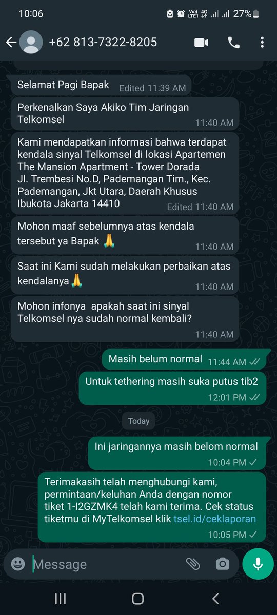 ragilyogaa's tweet photo. @Telkomsel Bilang udah di perbaiki, sekalinya di jawab ga ada respon lagi.. sumpah kesel yaa sama telkomsel.. https://t.co/O14B4Xim8G