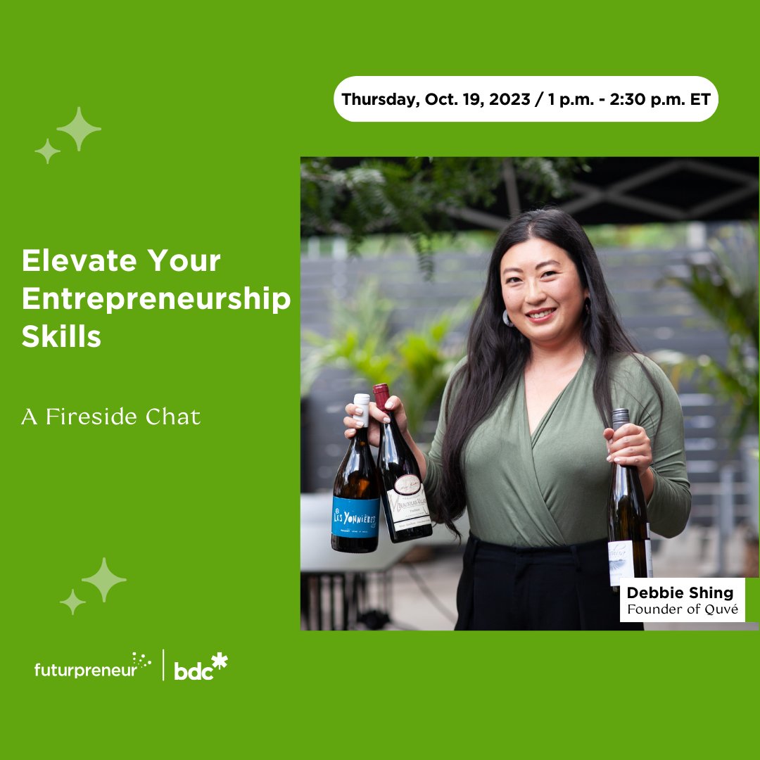 🚀 Elevate Your #EntrepreneurshipSkills with us in collaboration w/<a href="/bdc_ca/">BDC</a> on Thursday, Oct. 19, at 1 p.m. ET! Join the fireside chat with Debbie Shing, founder of Quvé, and gain valuable entrepreneurial insights. Register here: bit.ly/3PMkawm (English only) #BDCsbw