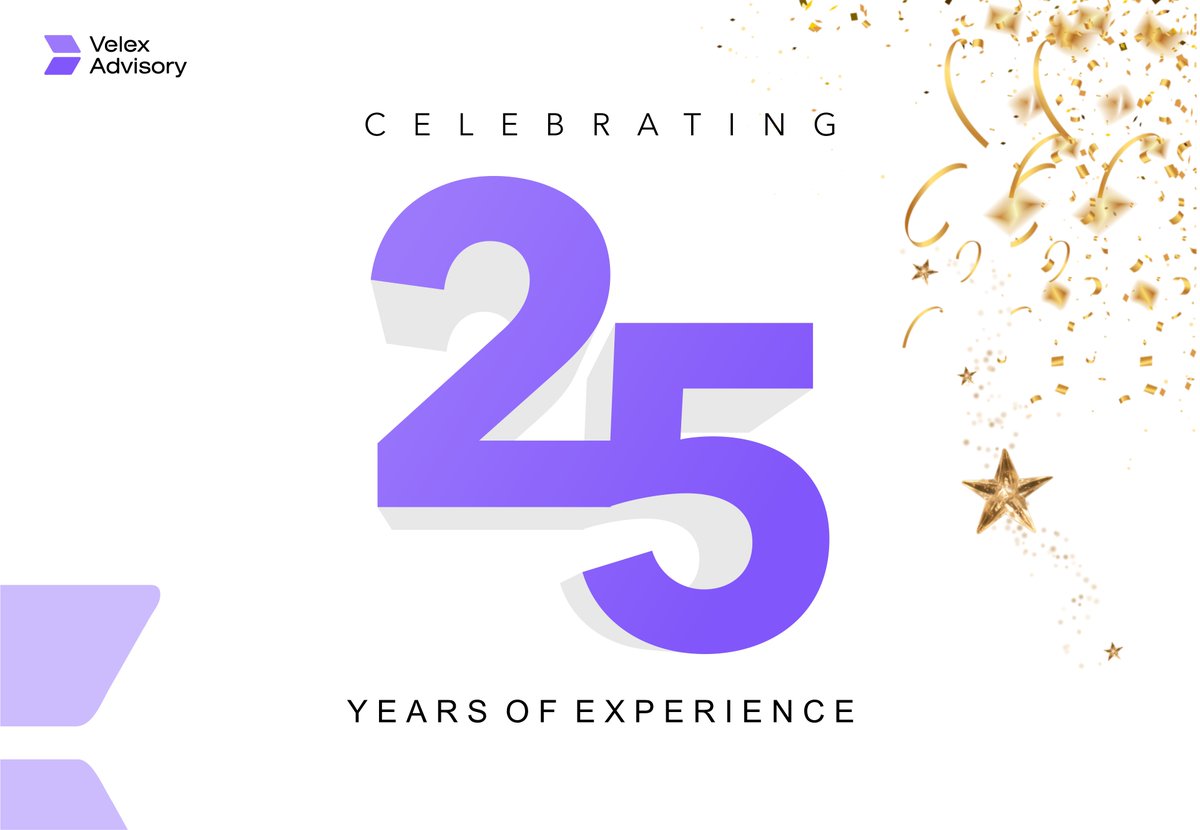 Velex_Advisory's tweet photo. "Silver Jubilee Celebration, 25 years of innovation, growth and countless milestones.
Thank you for your continued support and here's to the next 25 years of success and beyond.

#velexadvisory #gaming #sportsbetting #technology #gaminginwestafrica #businessconsulting #consulting https://t.co/dFiDYg7f0E