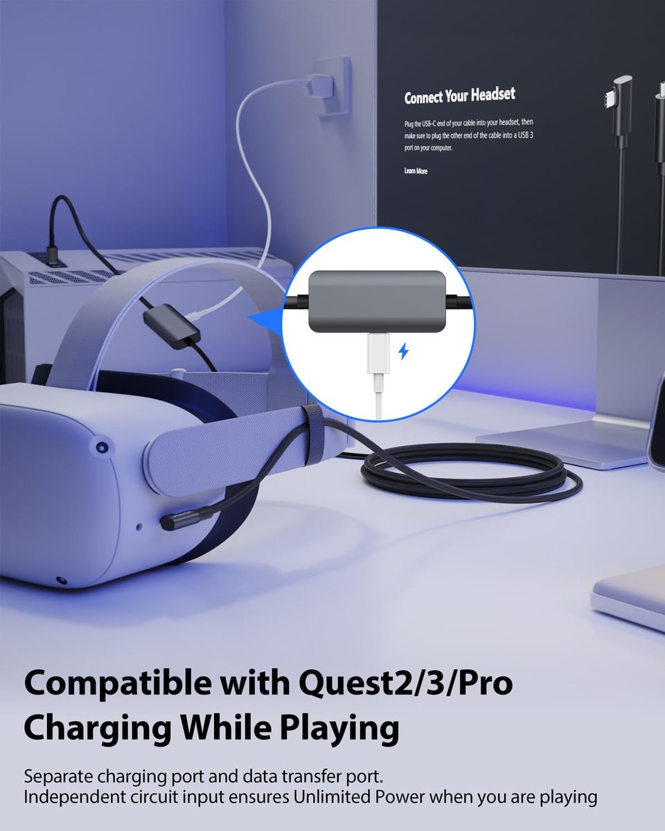 VoodooDE_Gaming's tweet photo. Unfassbar, ihr habt einfach das JSAUX Link Kabel bei Amazon leer gekauft, haha ;-)
Ich habe eine Alternative! Hier kann man sogar ein separates USB-C Netzkabel anschließen! Gibts bei Amazon (Affiliate Link): https://t.co/R4go9uSWM0 #questlink #quest3 #metaquest3 https://t.co/oePb8LWntk