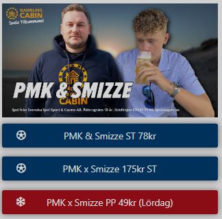 Jag och <a href="/smizzee/">Otto Smith</a> har kastat upp lite system på hemsidan om någon är sugen att göra jobbet med oss.
hos <a href="/GamblingCabin/">Gambling Cabin</a>  som alltid och andelarna hittar ni  här - gamblingcabin.se/andelar-spela-…