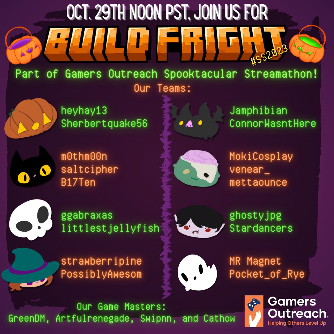 heyhaycosplay's tweet photo. I am so very excited to announce my second charity stream!! This time with SO MANY fellow creators and friends!

Build Fright is a Minecraft building contest where YOU decide the prompts, YOU impact the game, and YOU vote for the winners!  All as a part of #SS2023! (1/3) https://t.co/TdUujlzNNN