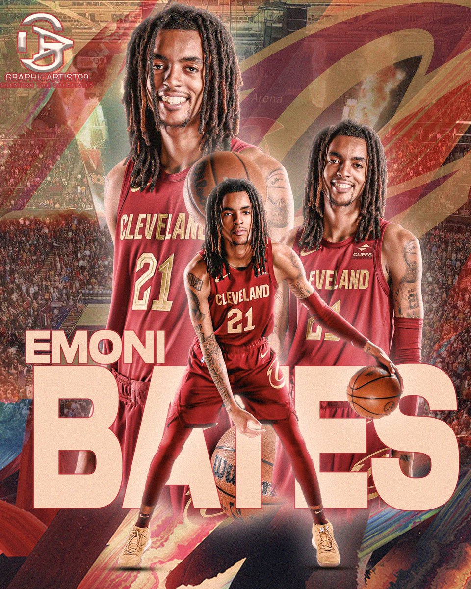 darrylkingsr's tweet image. Artwork I designed of @cavs  rookie @BatesEmoni  #clevelandcavaliers  #theland  #emonibates