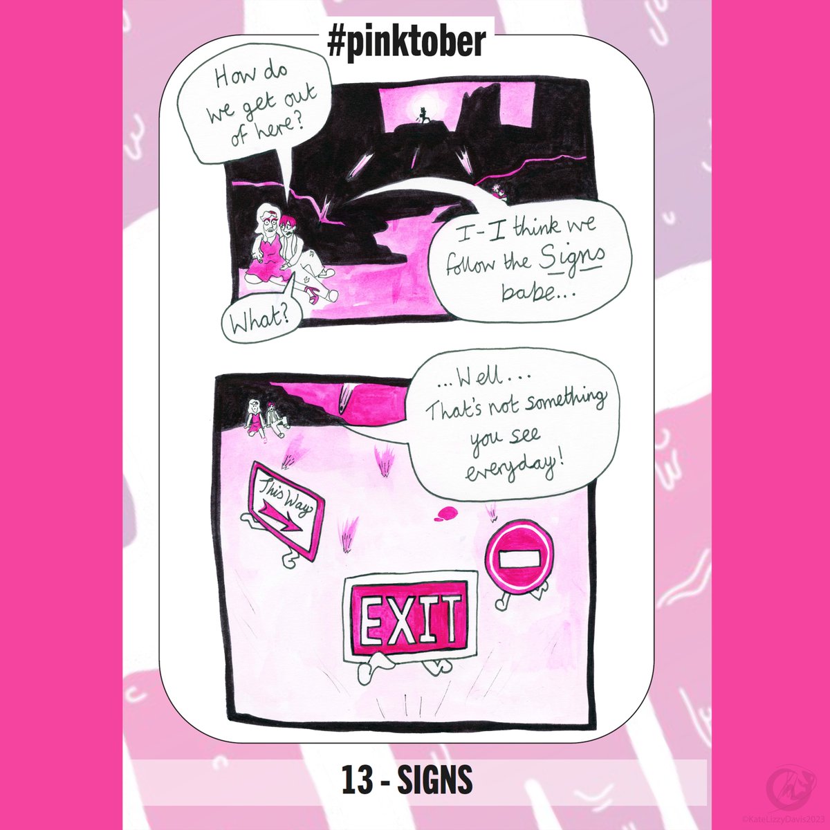 GreedyOuroKLD's tweet photo. Day 13 - Signs. #pinktober
-
What happened that night?
-
Follow Pinky and his friends on their night of glitter, lipstick and pink-filled horror!
-
@culturehustle #Pinktober2023
-
#originalcomic #ocs #queerartist #lgbt #queer #inktober #penandink #guache #pink #halloweencomic https://t.co/xDQMmWpVnW