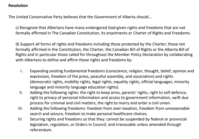 KevinNimmock's tweet photo. The list of resolutions that will be voted on during the UCP AGM in November is out.
https://t.co/wrlyfLD1p9
Here are a few: https://t.co/hTboN3aVR5