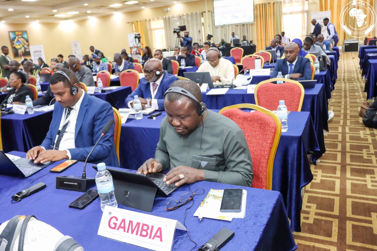 AfCFTA's tweet photo. A Dedicated session of STOs on the AfCFTA implementation review mechanism, commenced today in Kigali. The objective of the 2-day meeting is to have in-depth discussions with a view to recommending to the Council of Ministers the establishment of the AfCFTA Implementation Review Mechanism (AFIRM) and adoption of the Draft Ministerial Directive on the operationalization of the AfCFTA Implementation Review Mechanism.
It will also deliberate on the documentation generated during the two preceding consultative meetings held in Arusha, Tanzania, 27–30 April 2023, and Abuja, Nigeria,
8 – 11 May 2023, taking into account the valuable insights and outcomes shared during those meetings. #AfCFTA