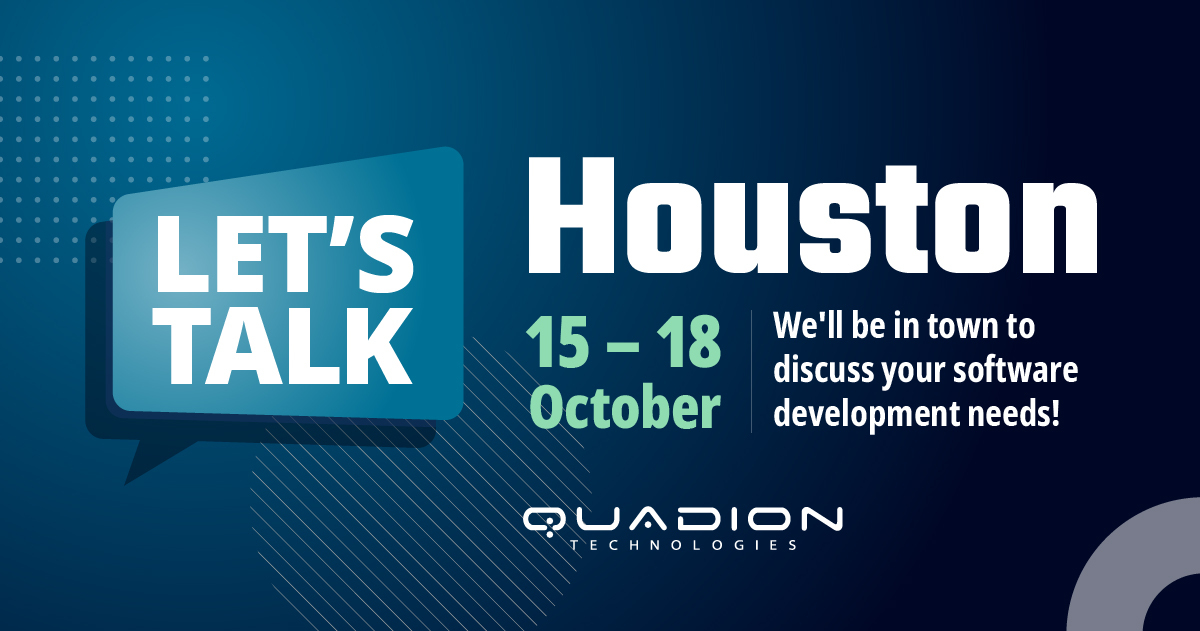 Houston, we're here to collaborate! 👥 Quadion's tech experts will be in town from Oct 15th to Oct 18th for #XChangeNexgen2023. Whether you're looking for innovative solutions or simply want to chat tech, reach out to us!🚀

#quadionInHouston #techCollaboration #nearshoring