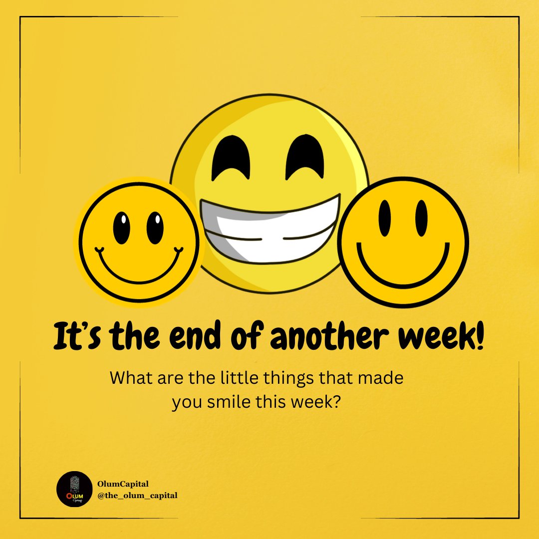 NdeloCapital's tweet photo. Its the end of another week. What are the little things that made you smile this week?

#SuperEagles 
#EFCC 
#fridaymorning 
#FREEFALL 
#ChasingThatFeeling 
#DragonBall https://t.co/3Waf5VYAdC