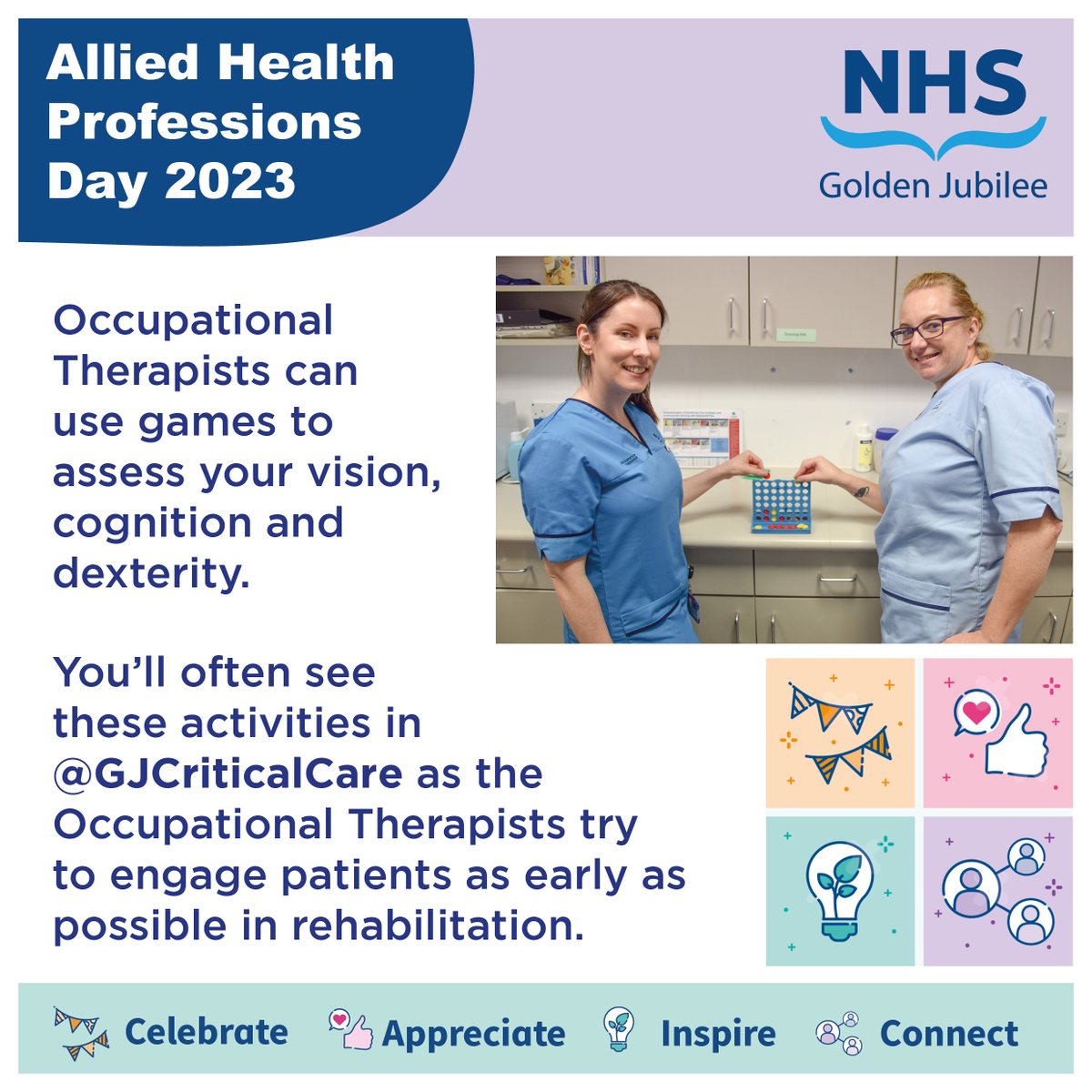 JubileeHospital's tweet photo. #AHPsDay  #AHPsDayScot #AHPScot
Allied Health Professionals - Occupational Physiotherapists ❤️ https://t.co/ynYjcX6GvE