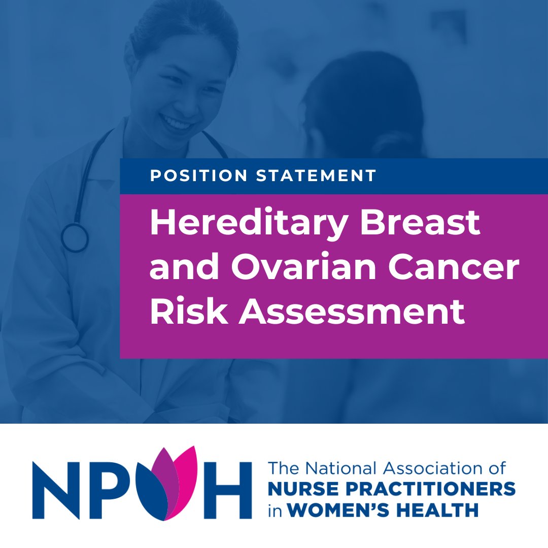 NPWH supports the role of women’s health nurse practitioners (#WHNPs) in providing hereditary breast and ovarian cancer (HBOC) risk assessment. This #BreastCancerAwarenessMonth, learn more about how you can dive deeper in our position statement: cdn.ymaws.com/npwh.org/resou…