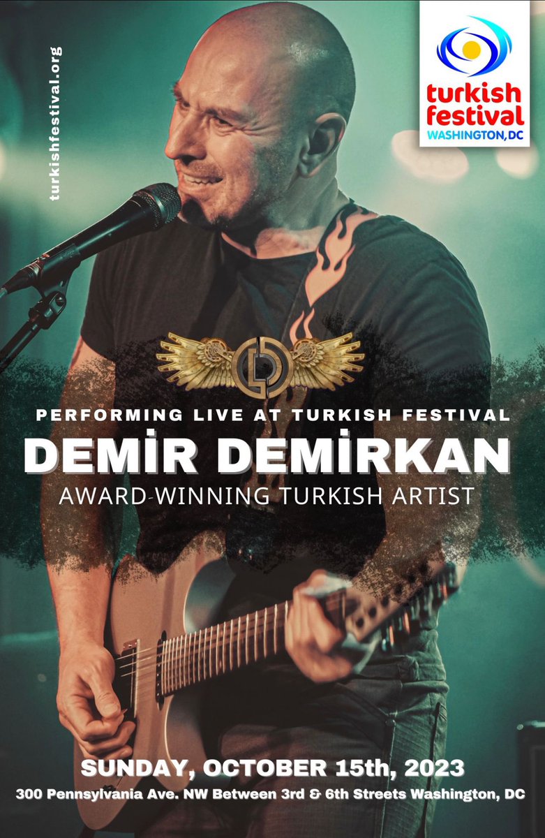 Performing Live:Demir Demirkan 🎶🇹🇷🎤 #TurkishFestival will host award-winning singer at the main stage on Sunday, Oct 15. Do not miss this free concert by one of Turkiye’s most prominent artists turkishfestival.org 
#turkishfestival #live #washingtondc #demirdemirkan