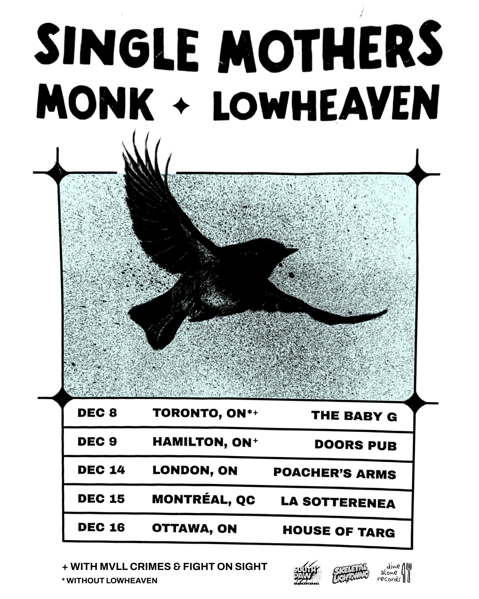 Frank ☼ Bach on X: "Thrilled to announce some @monk_losangeles end of year  shows across Ontario and a dip into Montreal with @sm__worldwide and  @lowheavenband!🕊️ 12/08 - Toronto. ON @ The Baby