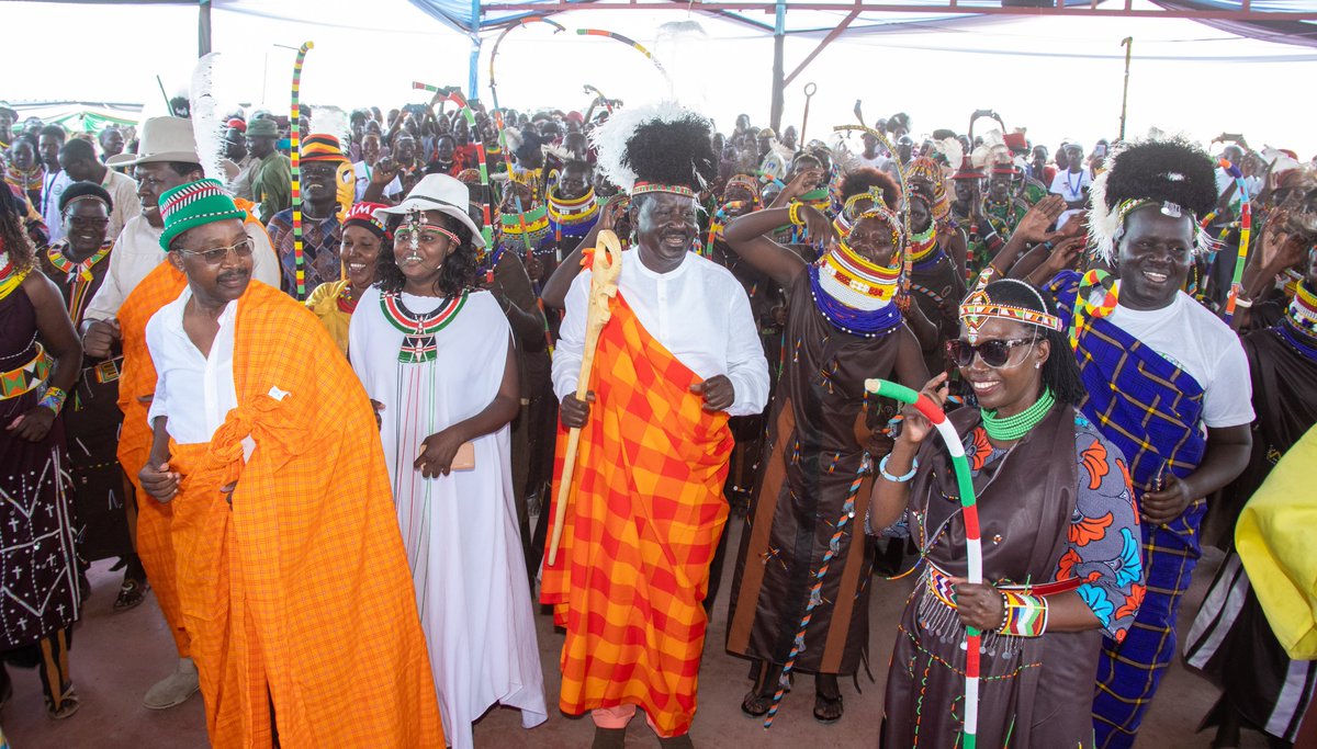 RailaOdinga's tweet photo. "A society that forgets its past has no future." - Winston Churchill. Our day at the Turkana Tourism and Cultural Festival, Tobong'u Lore, in Lodwar was truly enjoyable. 

In Kenya, we must stand united against any and all forms of political intolerance. https://t.co/Bo3lREB3YZ