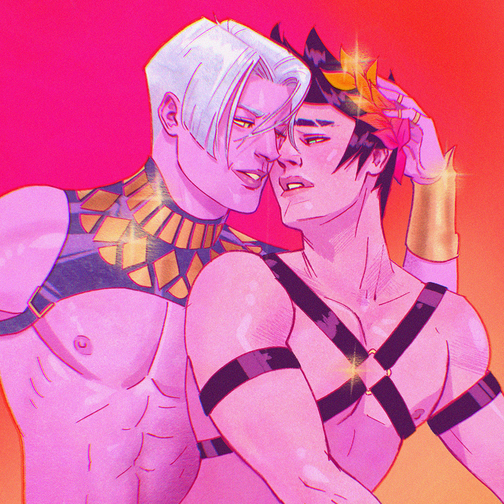 Just some light hearted fan art. Full versions on the Patreon. #Thanatos #Zagreus #Hades