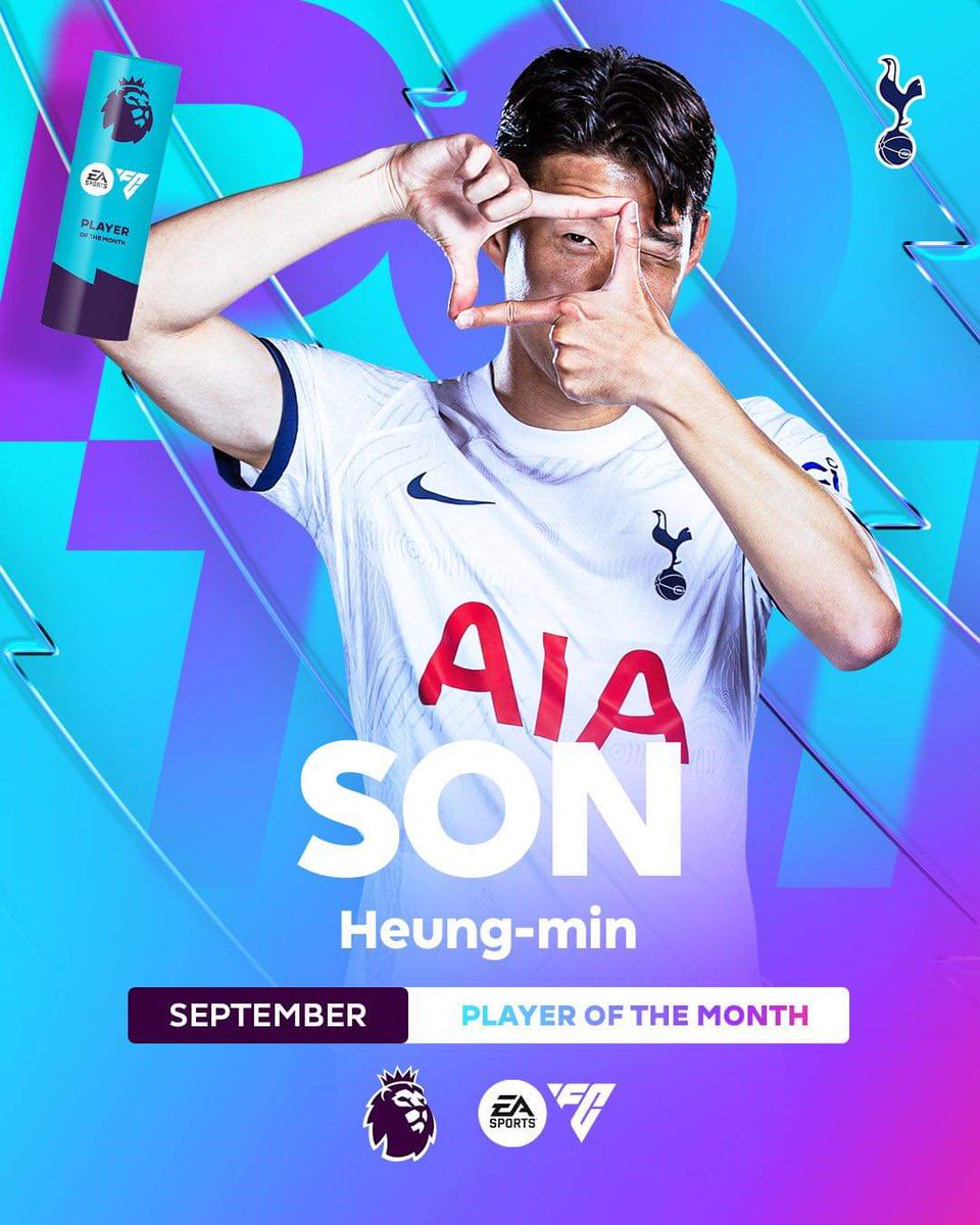 officialiamalex's tweet photo. Premier League Player of the Month: Son! 🪄 https://t.co/cGylaLllmI