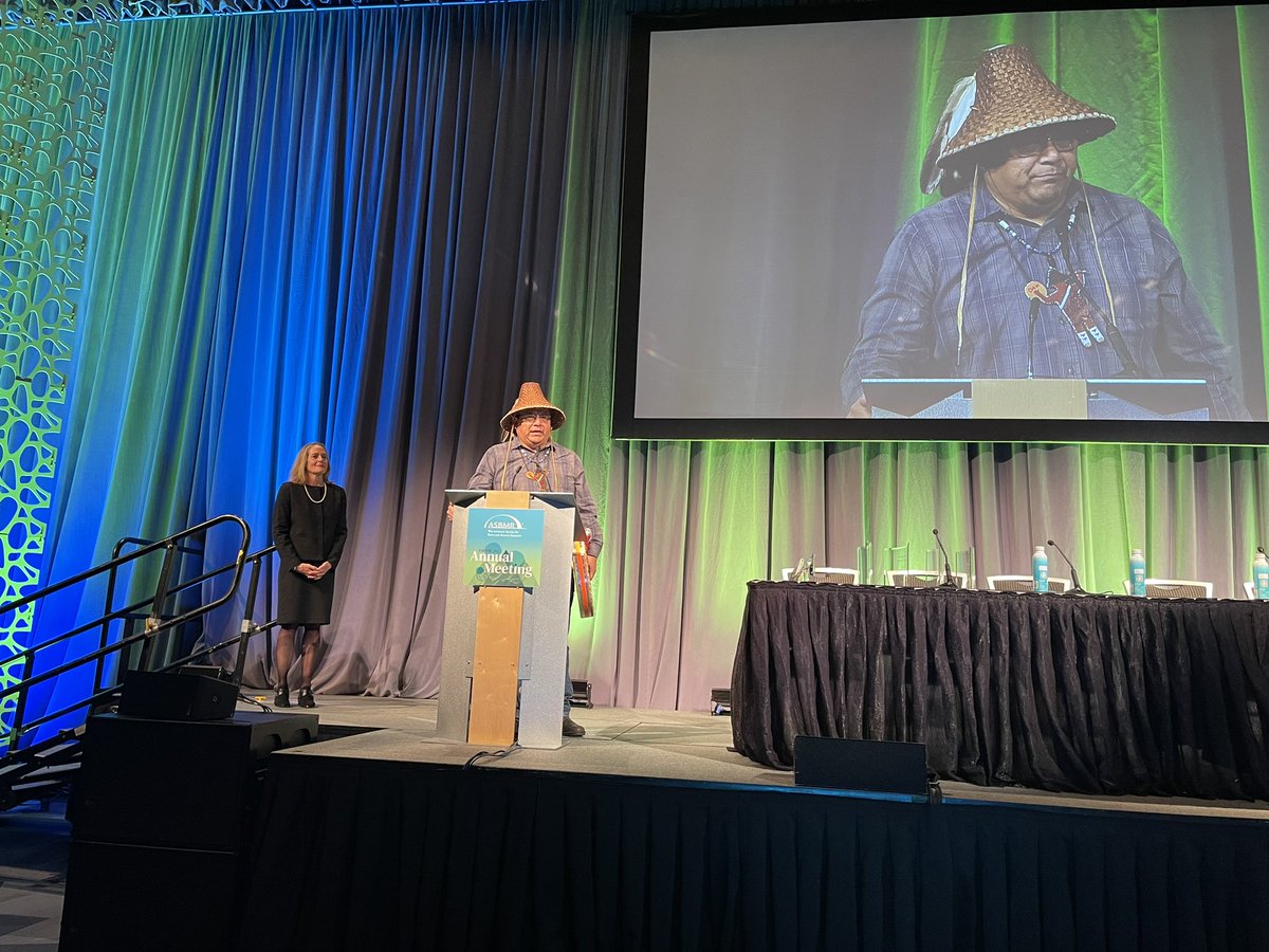 What an honor to have one of the Musqueam First Nations people officially open the #ASBMR2023 Annual Meeting… looking forward to a great meeting!