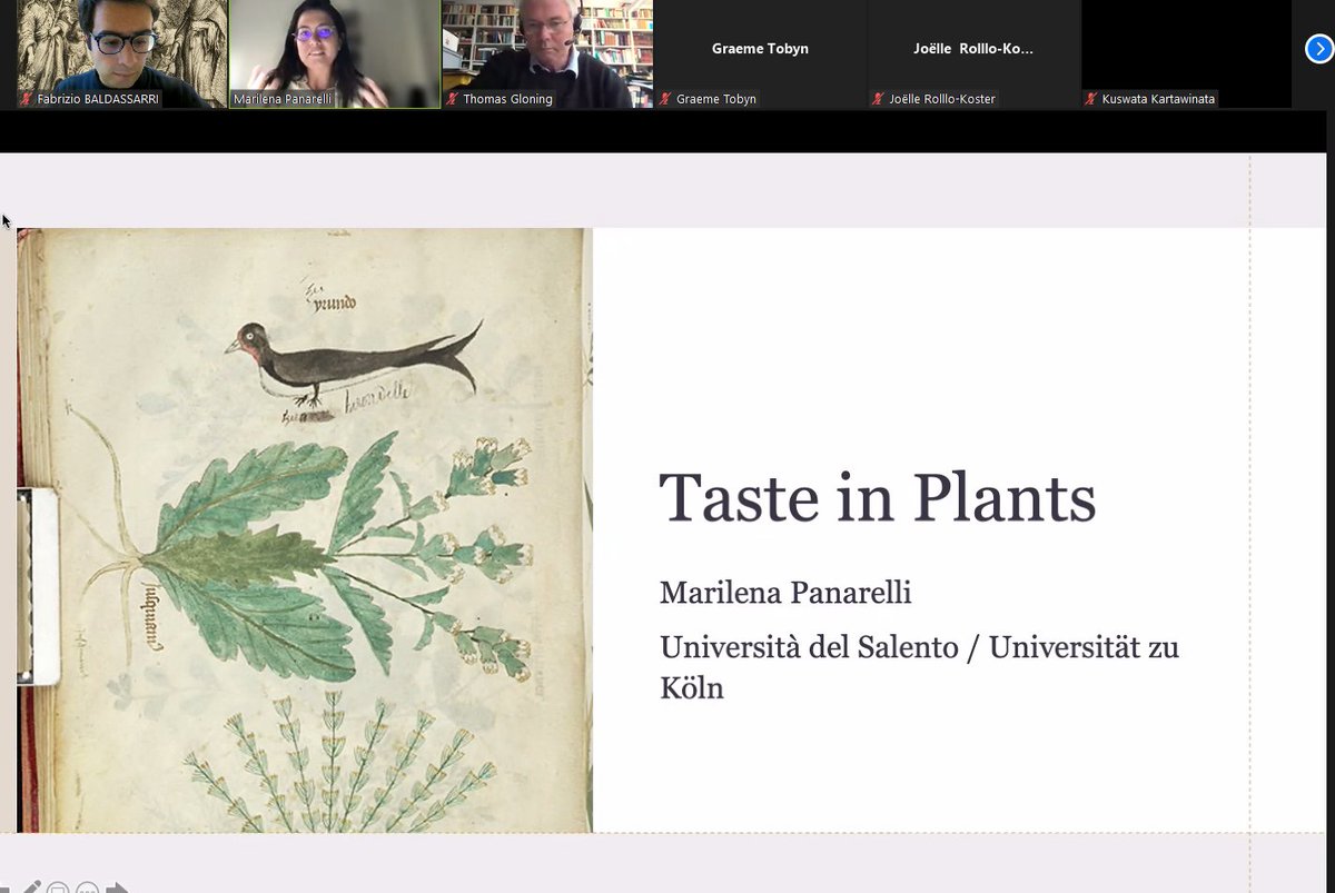 manipulatingfl1's tweet photo. we are live now with Marilena Panarelli speaking on the taste in plants and plant desire #vegscilif #manipulatingflora #medievalbotany #histsci #histphilo #histbio #plantsensation https://t.co/ESrG1vtILA